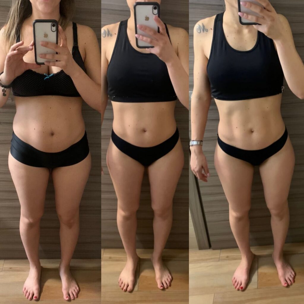 Nadine before and after