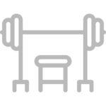 Barbell and bench icon